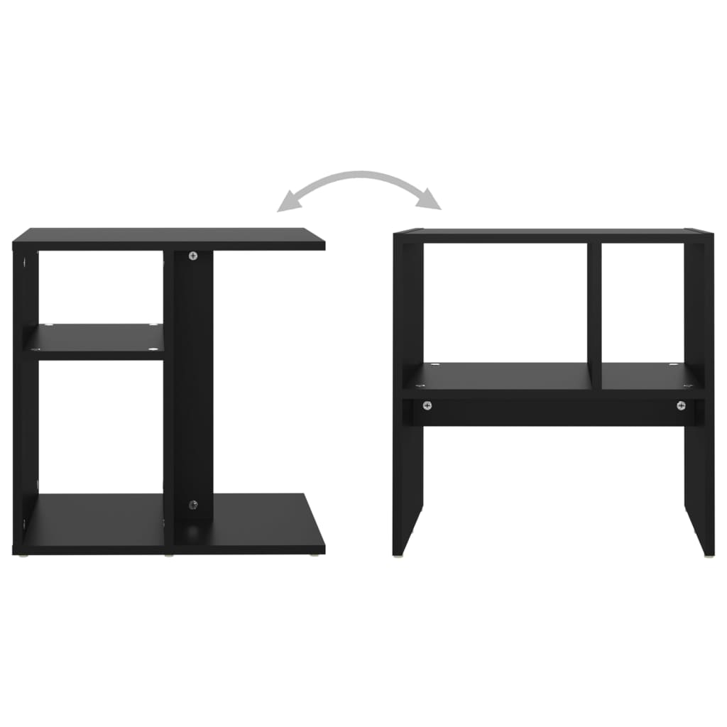 Table d'appoint Noir 50x30x50 cm Bois d’ingénierie - XIOS