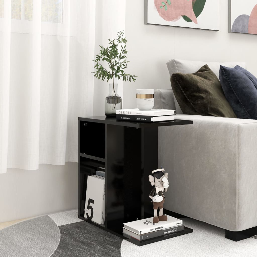 Table d'appoint Noir 50x30x50 cm Bois d’ingénierie - XIOS