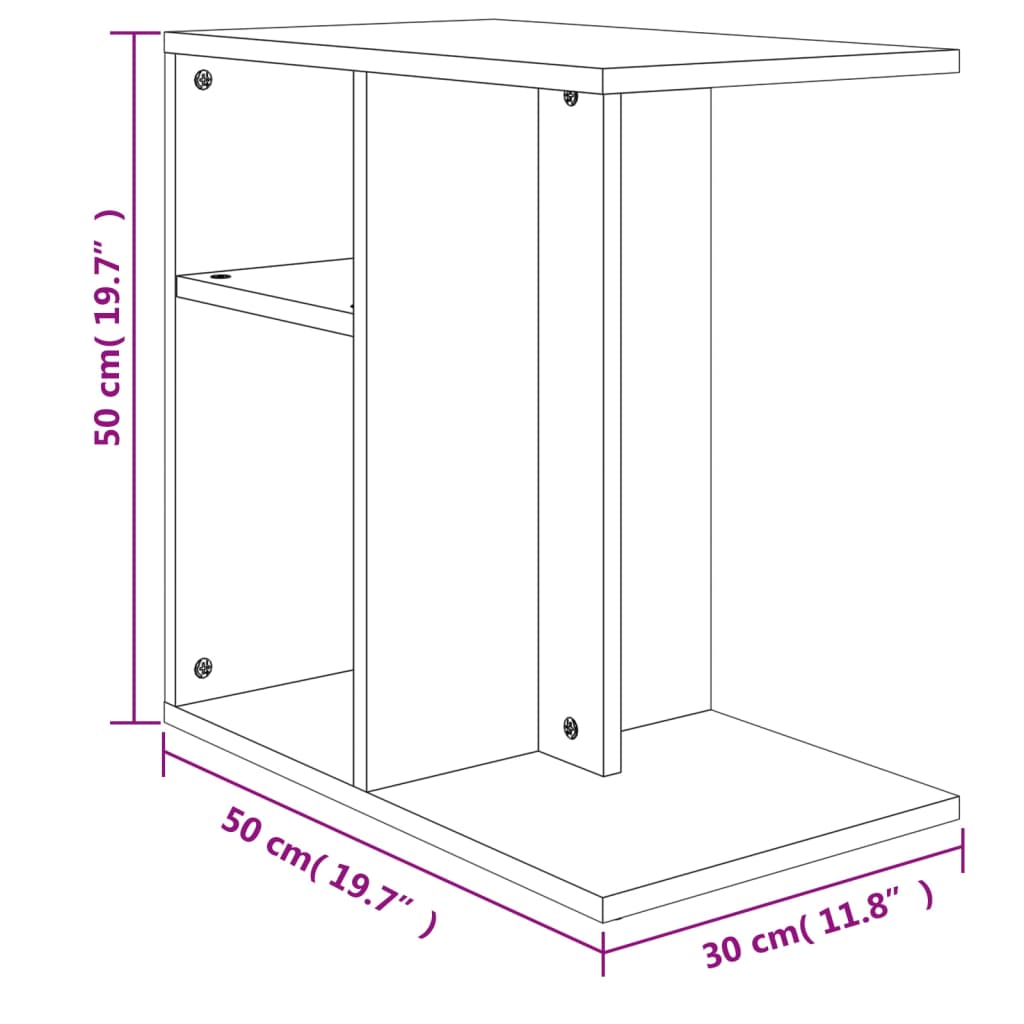 Table d'appoint Chêne sonoma 50x30x50 cm Bois d’ingénierie - XIOS