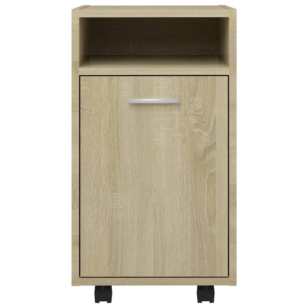 Armoire latérale avec roues Chêne Sonoma Bois d'ingénierie