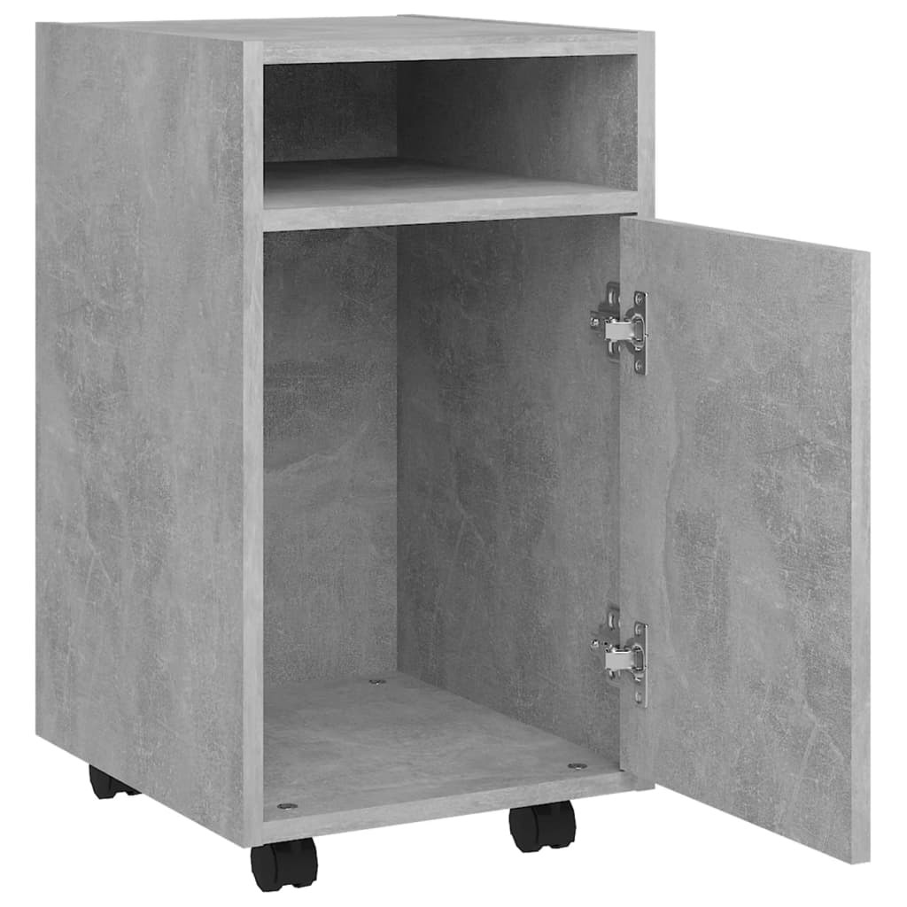 Armoire latérale et roues Gris béton 33x38x60cm Bois ingénierie - XIOS