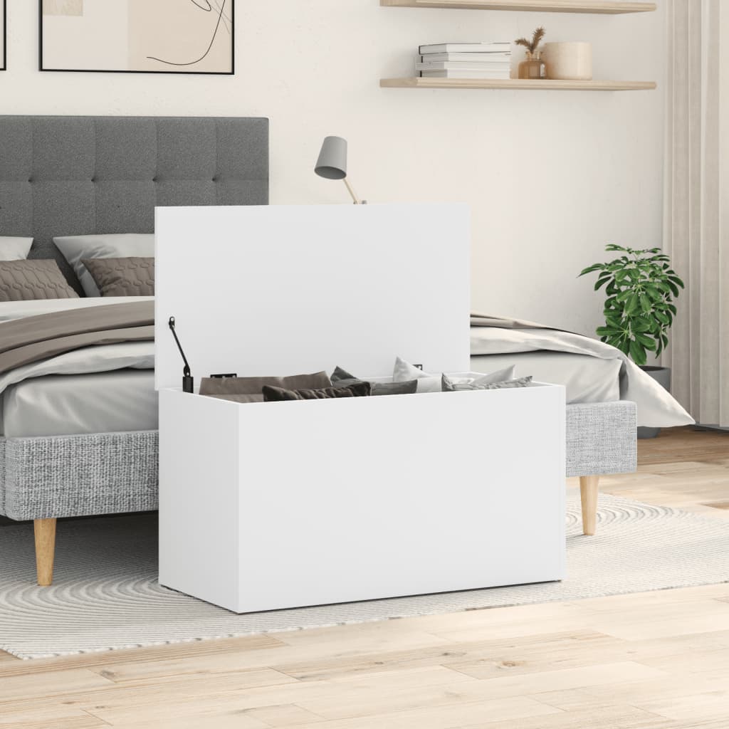 Coffre de rangement Blanc 84x42x46 cm Bois d'ingénierie - XIOS