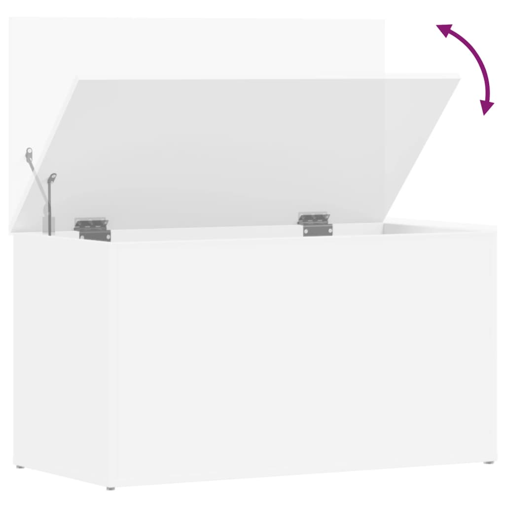 Coffre de rangement Blanc 84x42x46 cm Bois d'ingénierie - XIOS