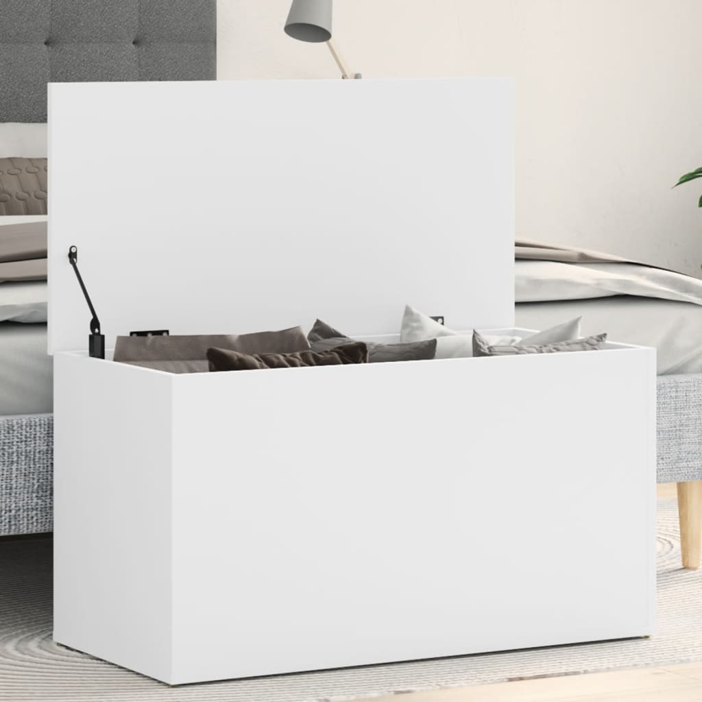 Coffre de rangement Blanc 84x42x46 cm Bois d'ingénierie - XIOS