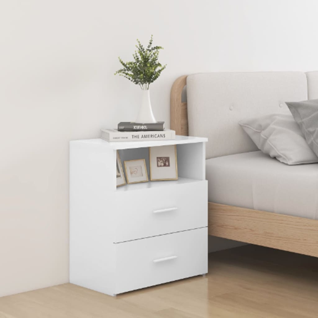 Tables de chevet 2 pcs Blanc 50x32x60 cm - XIOS