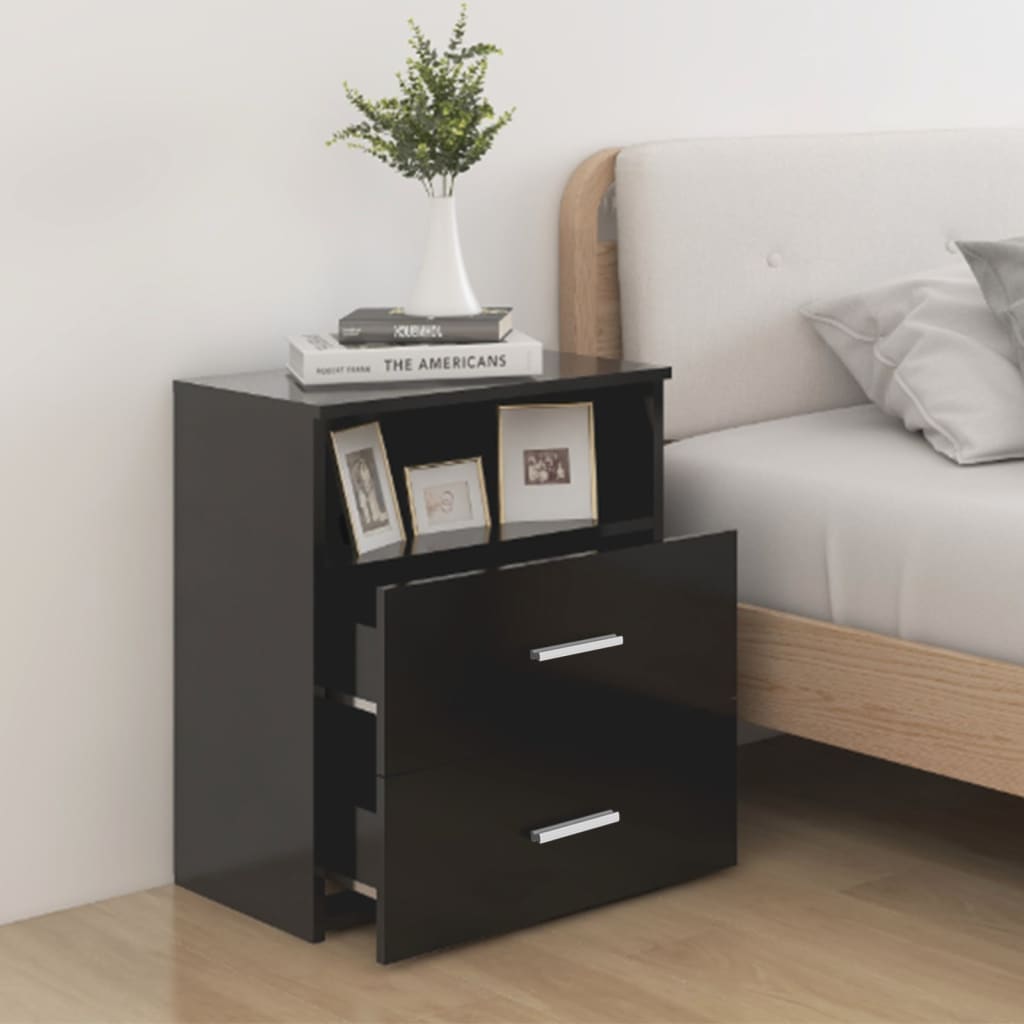Table de chevet Noir 50x32x60 cm - XIOS