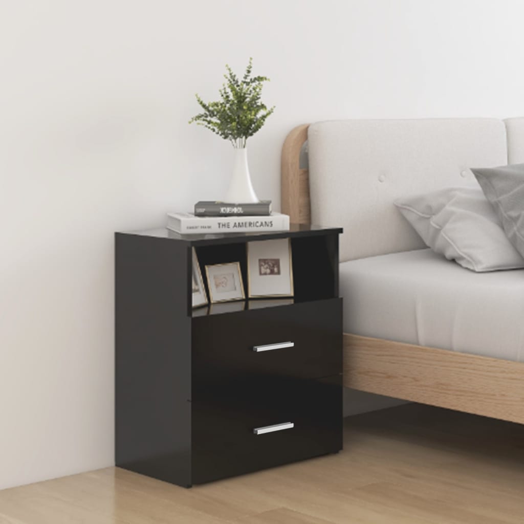 Table de chevet Noir 50x32x60 cm - XIOS