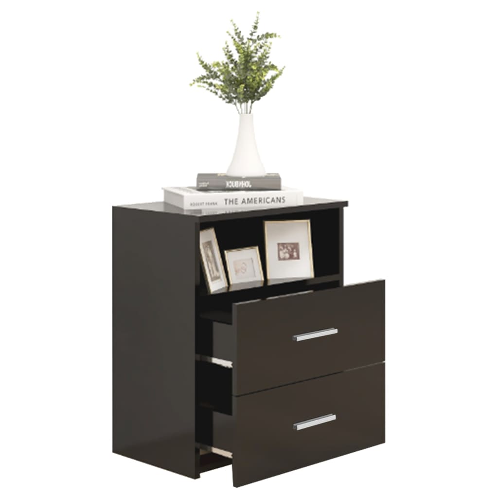 Tables de chevet 2 pcs Noir 50x32x60 cm - XIOS