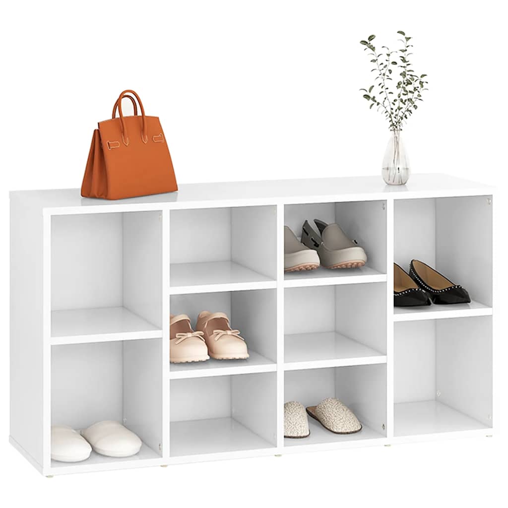 Banc à chaussures Blanc 103x30x55 cm Bois d’ingénierie - XIOS