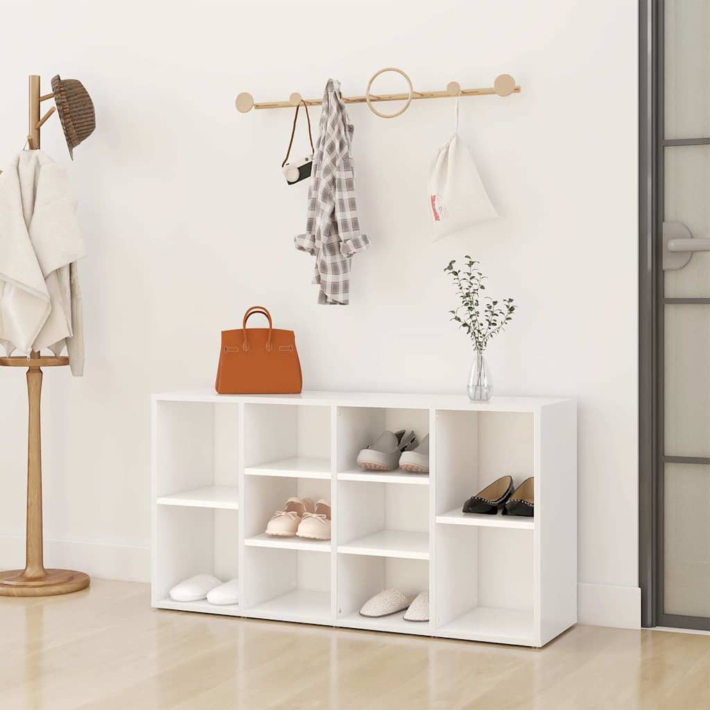 Banc à chaussures Blanc 103x30x55 cm Bois d’ingénierie - XIOS
