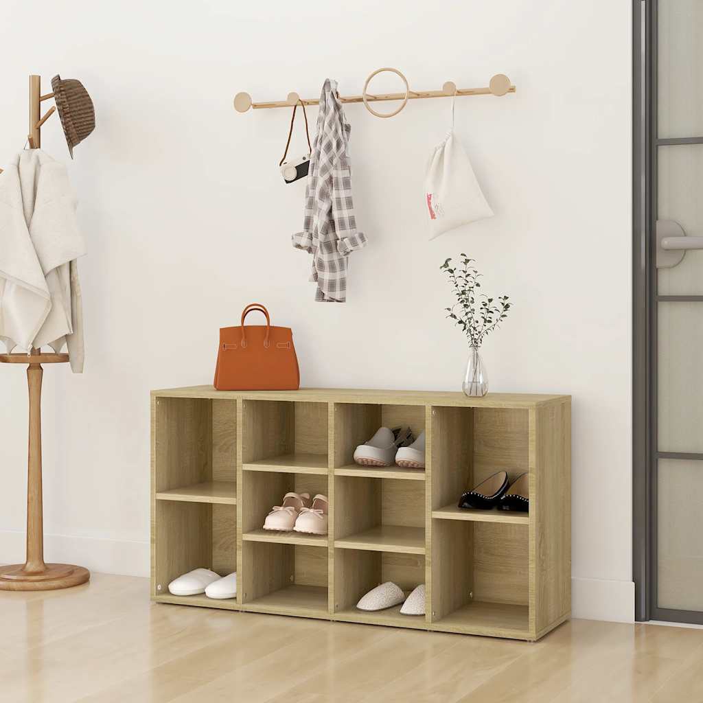 Banc à chaussures Chêne sonoma 103x30x55 cm Bois d’ingénierie - XIOS