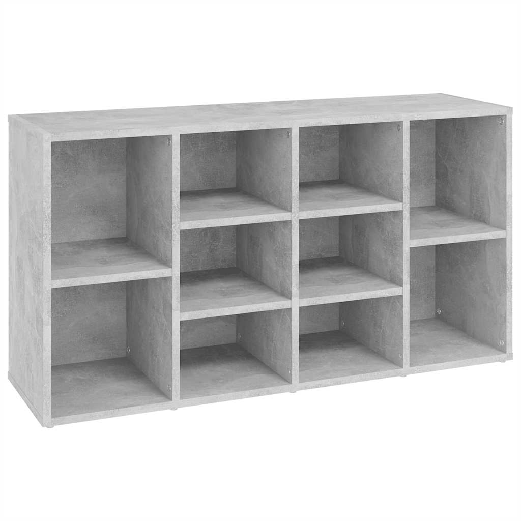 Banc à chaussures Gris béton 103x30x55 cm Bois d’ingénierie - XIOS