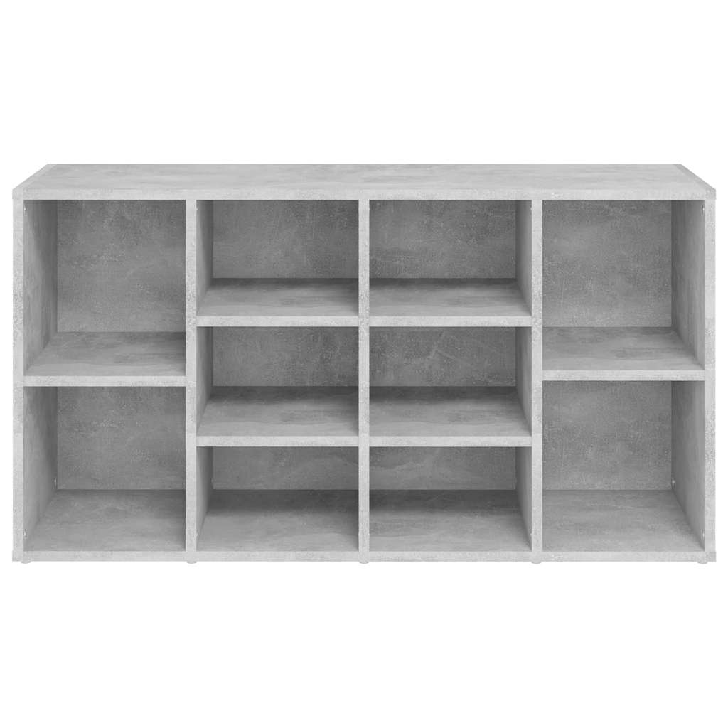 Banc à chaussures Gris béton 103x30x55 cm Bois d’ingénierie - XIOS