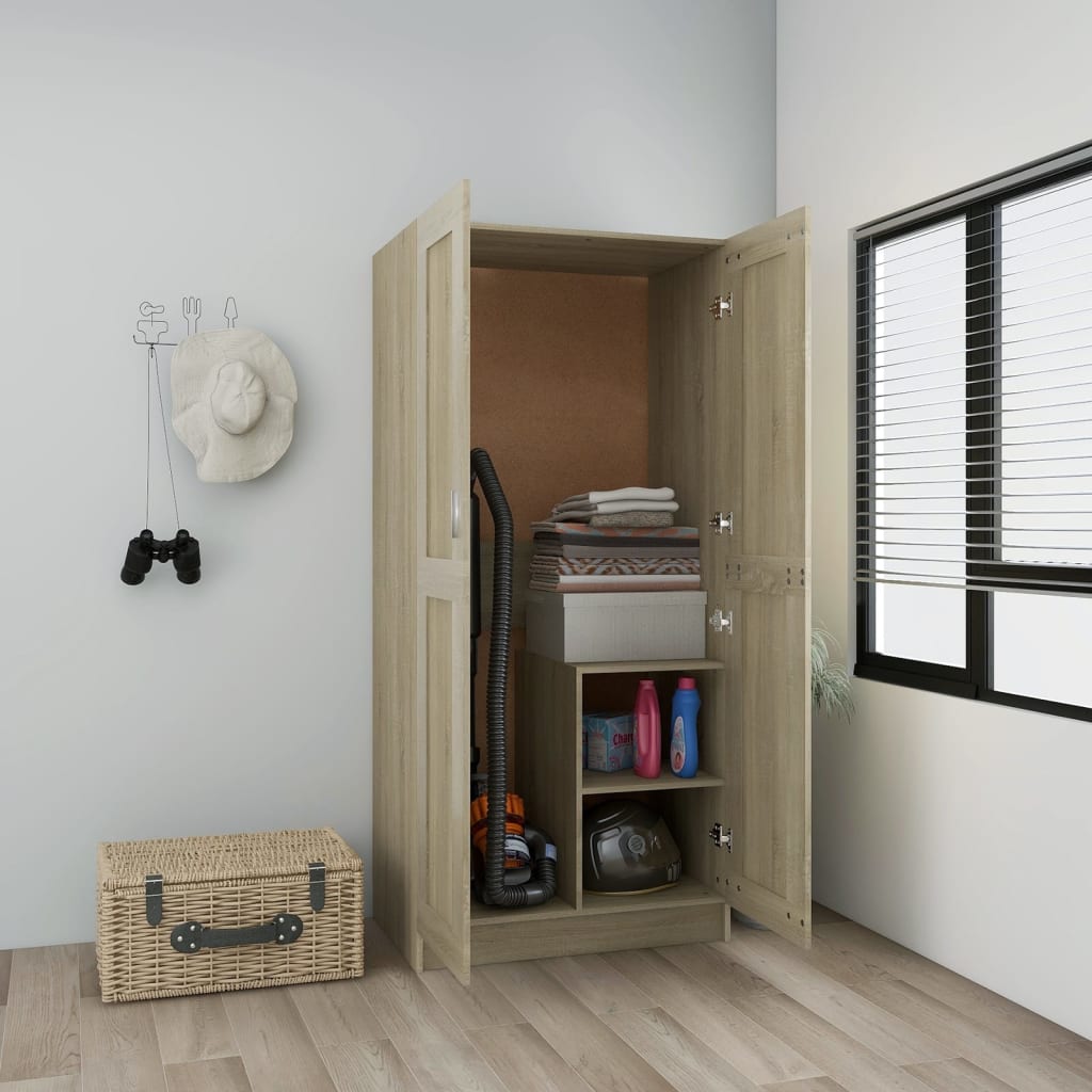 Garde-robe Chêne sonoma 82,5x51,5x180 cm Bois d’ingénierie Armoires vidaXL