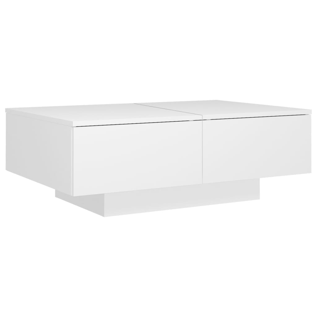 Table basse Blanc 90x60x31 cm Bois d’ingénierie - XIOS