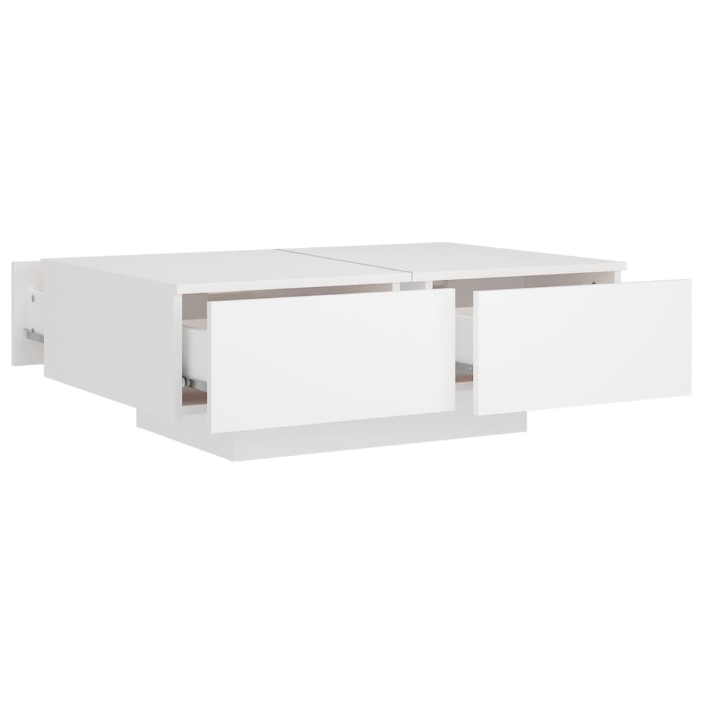 Table basse Blanc 90x60x31 cm Bois d’ingénierie - XIOS