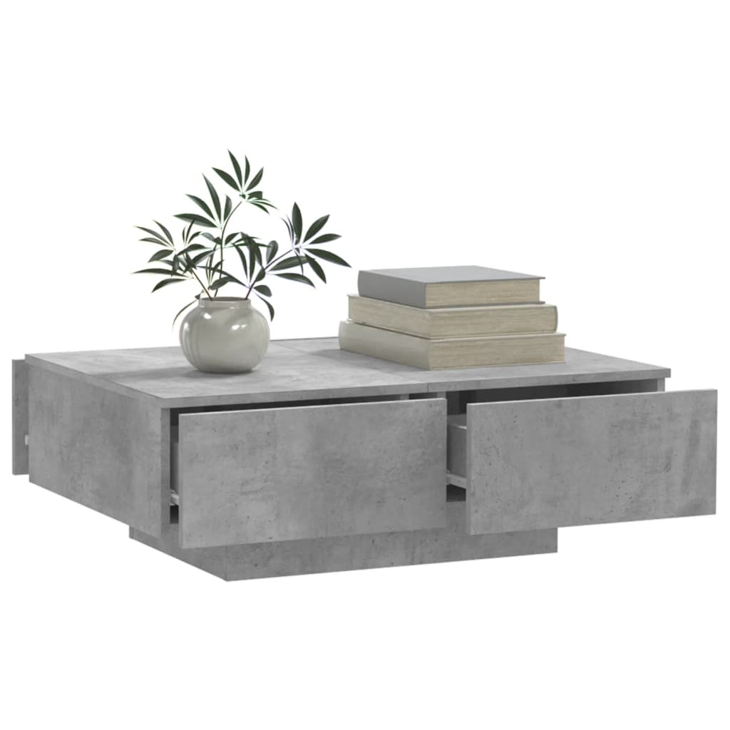 Table basse Gris béton 90x60x31 cm Bois d’ingénierie - XIOS