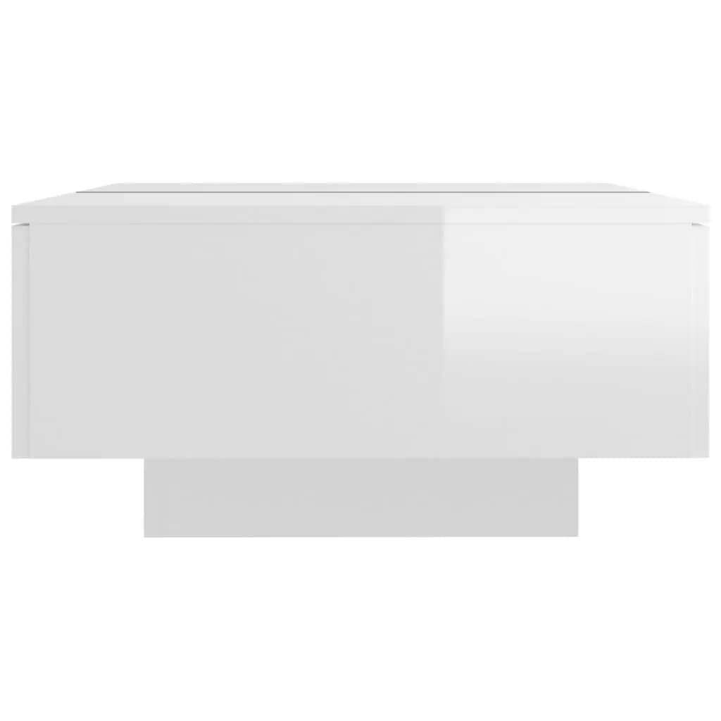 Table basse Blanc brillant 90x60x31 cm Bois d'ingénierie - XIOS