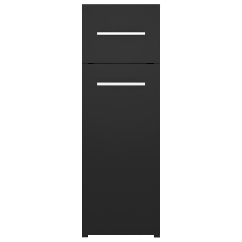 Armoire d'apothicaire Noir 20x45,5x60 cm Bois d’ingénierie