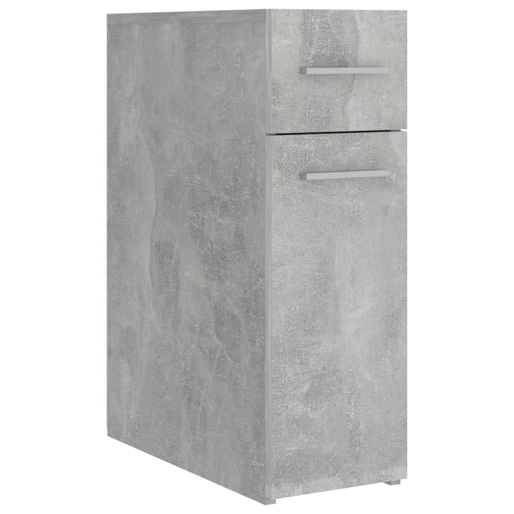 Armoire d'apothicaire Gris béton 20x45,5x60 cm Bois ingénierie