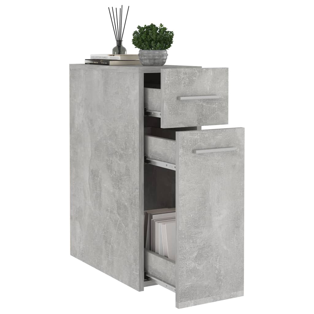 Armoire d'apothicaire Gris béton 20x45,5x60 cm Bois ingénierie