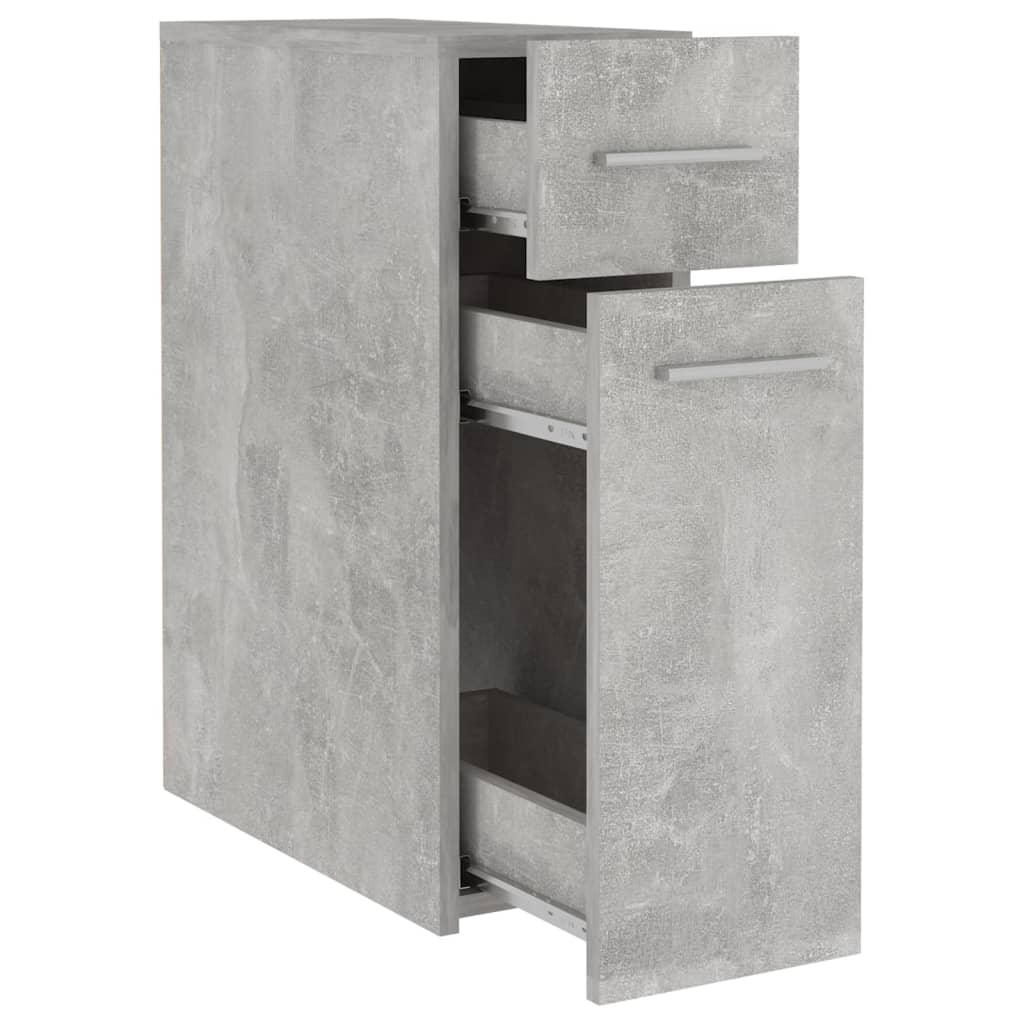 Armoire d'apothicaire Gris béton 20x45,5x60 cm Bois ingénierie