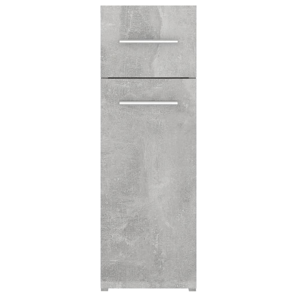 Armoire d'apothicaire Gris béton 20x45,5x60 cm Bois ingénierie