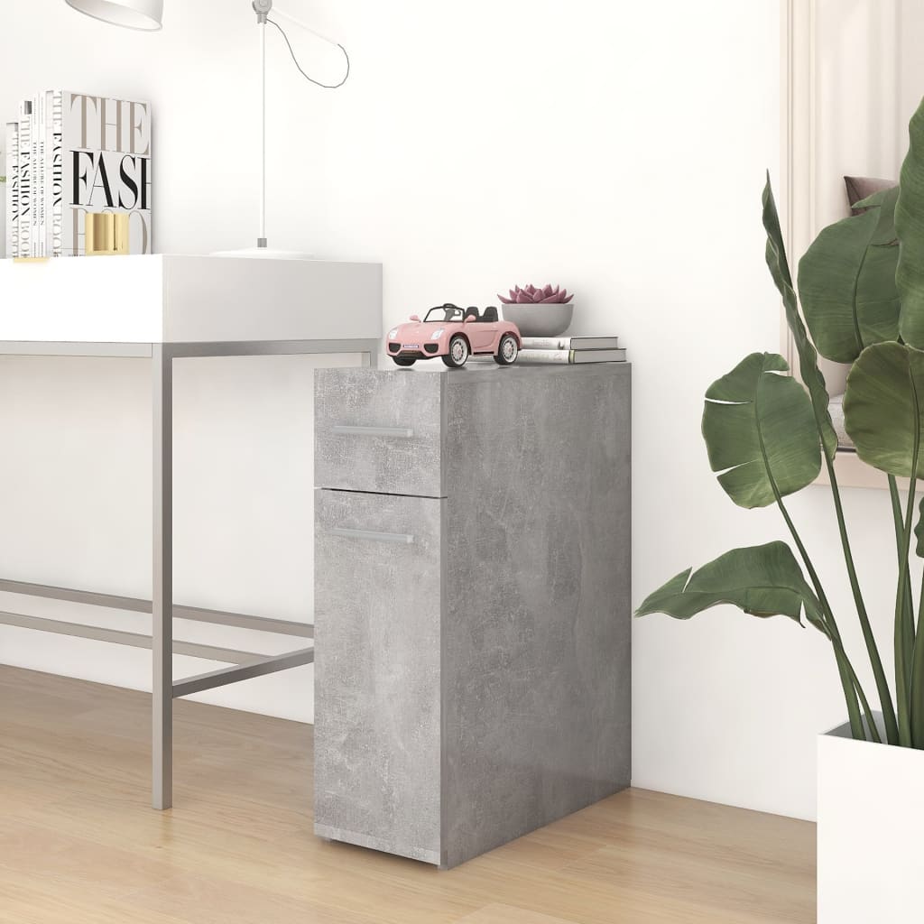 Armoire d'apothicaire Gris béton 20x45,5x60 cm Bois ingénierie