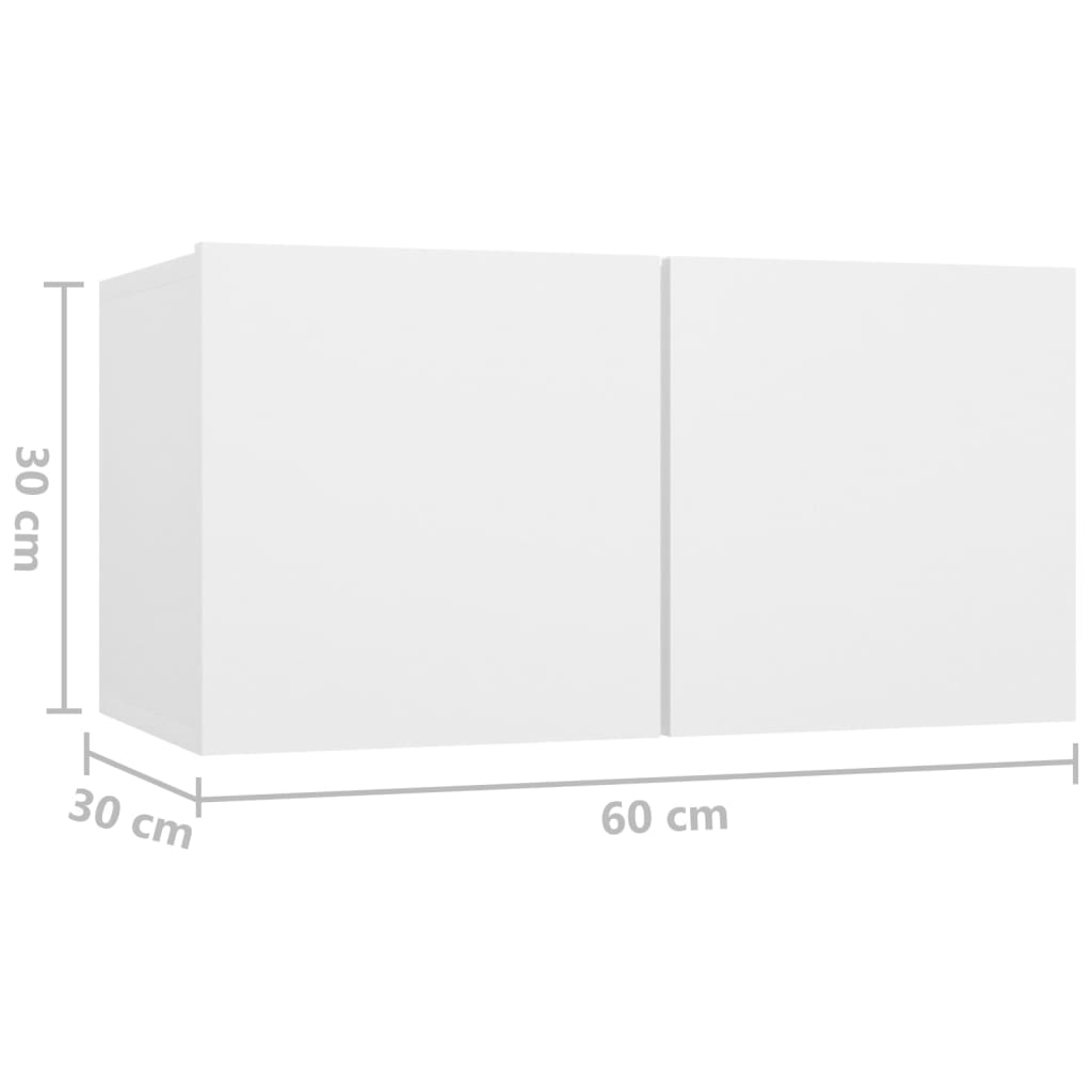 Meubles TV suspendus 3 pcs Blanc 60x30x30 cm - XIOS
