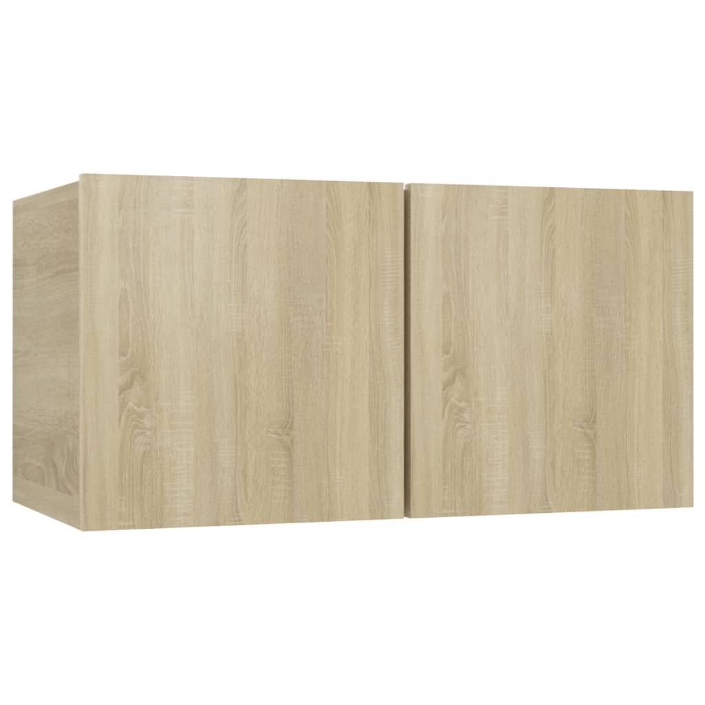 Meubles TV suspendus 2 pcs Chêne sonoma 60x30x30 cm Meubles TV vidaXL   