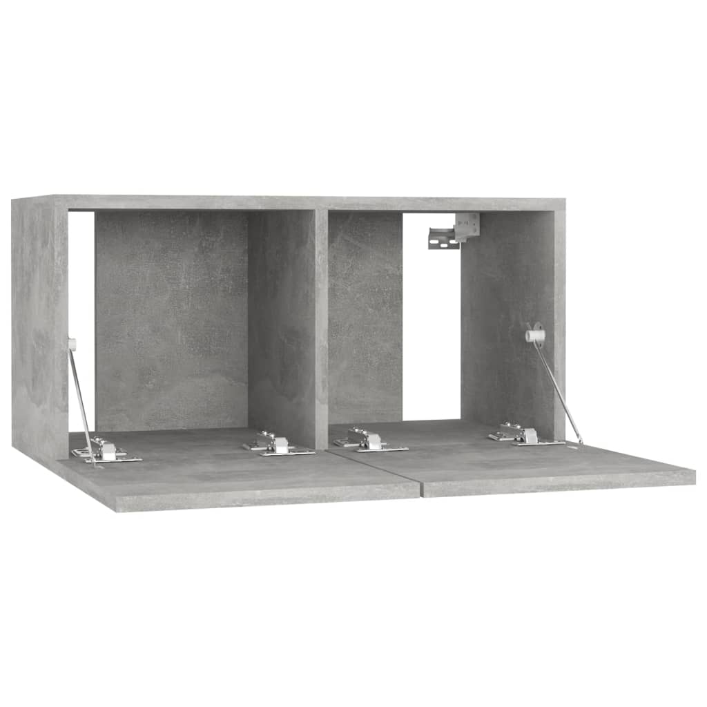 Meuble TV suspendu Gris béton 60x30x30 cm - XIOS