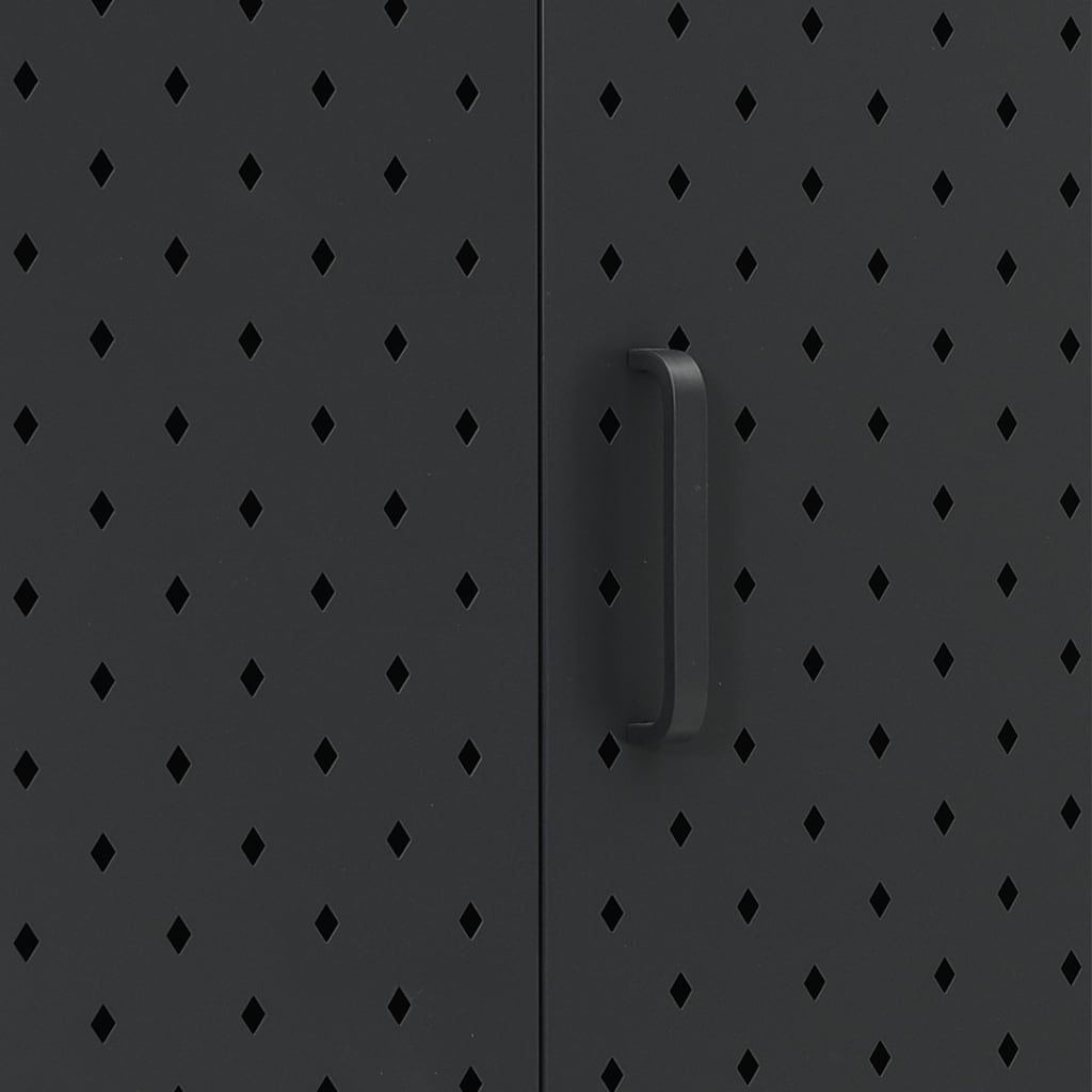 Buffet Noir 105x35x75 cm Acier