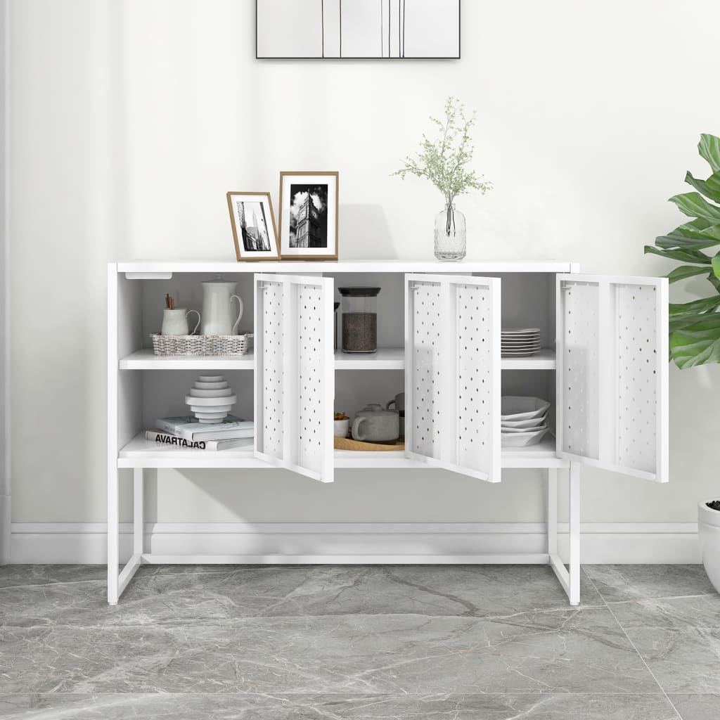 Buffet Blanc 105x35x75 cm Acier - XIOS