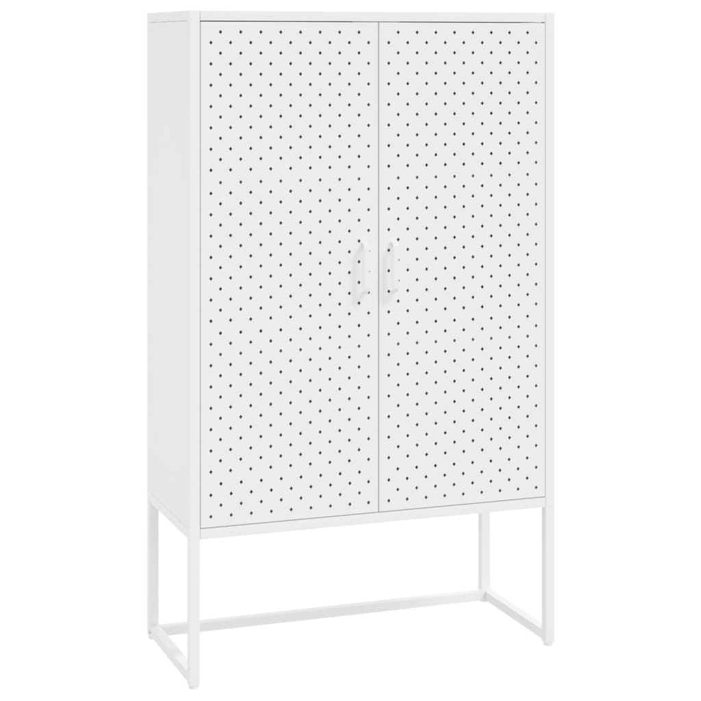 Buffet haut Blanc 80x35x135 cm Acier - XIOS