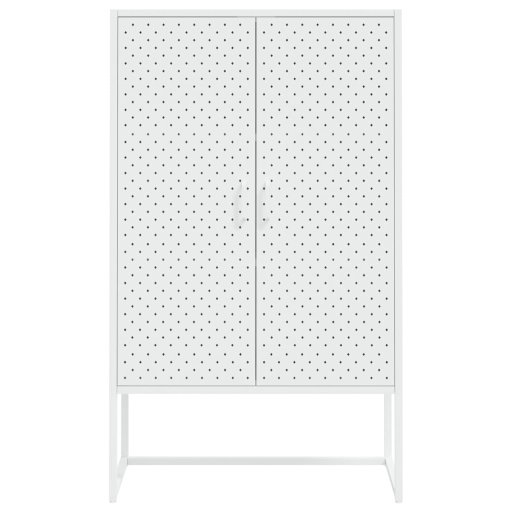 Buffet haut Blanc 80x35x135 cm Acier - XIOS