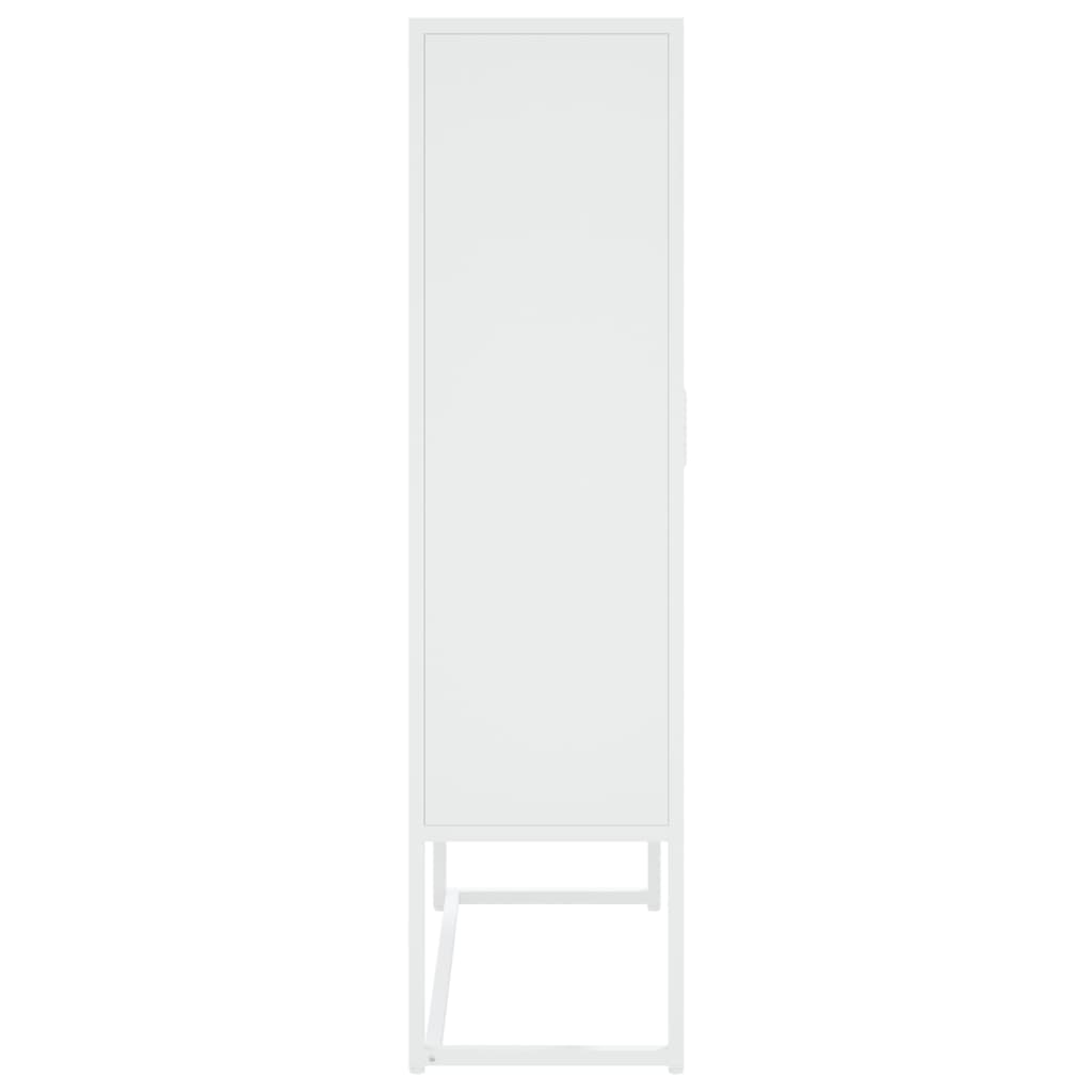 Buffet haut Blanc 80x35x135 cm Acier - XIOS