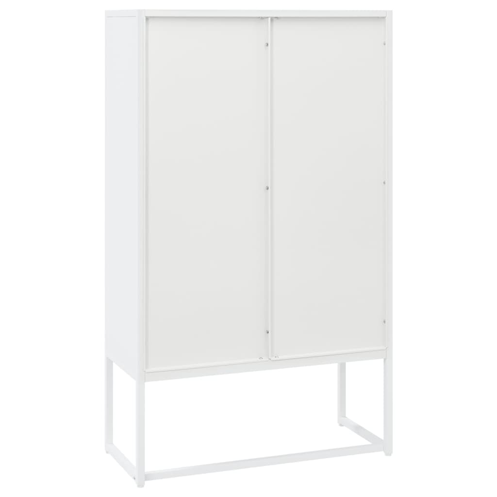 Buffet haut Blanc 80x35x135 cm Acier - XIOS