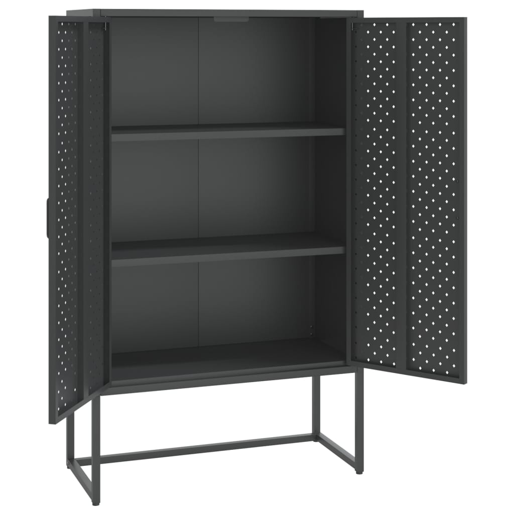 Buffet haut Anthracite 80x35x135 cm Acier - XIOS