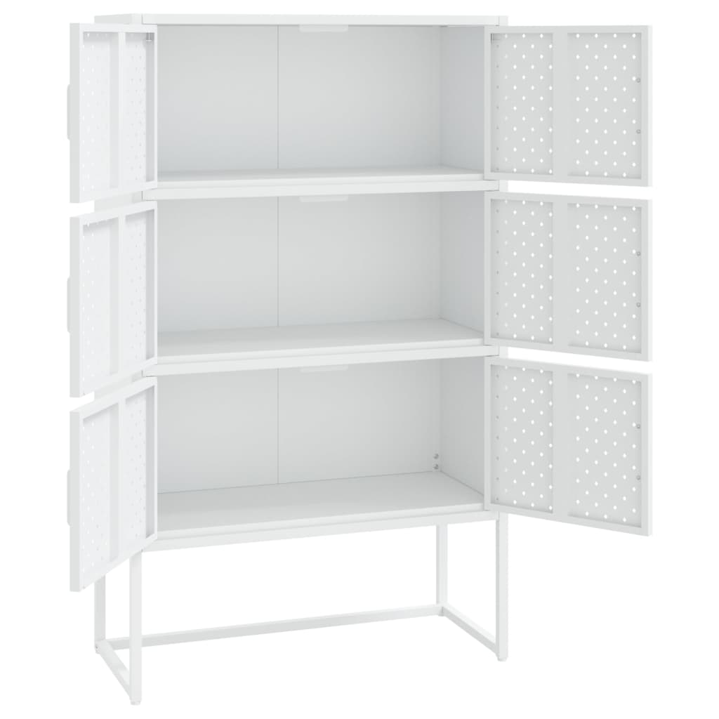 Buffet haut Blanc 80x35x135 cm Acier