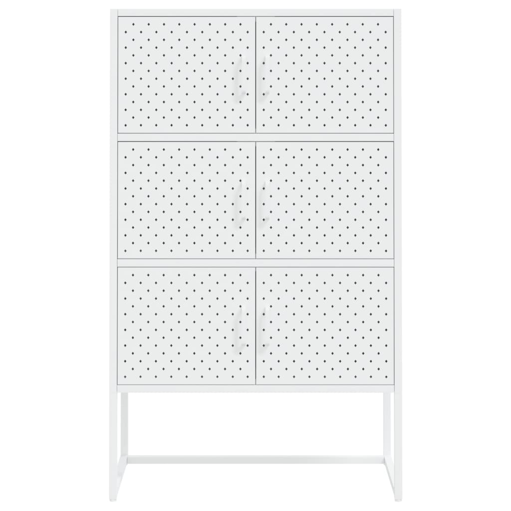 Buffet haut Blanc 80x35x135 cm Acier