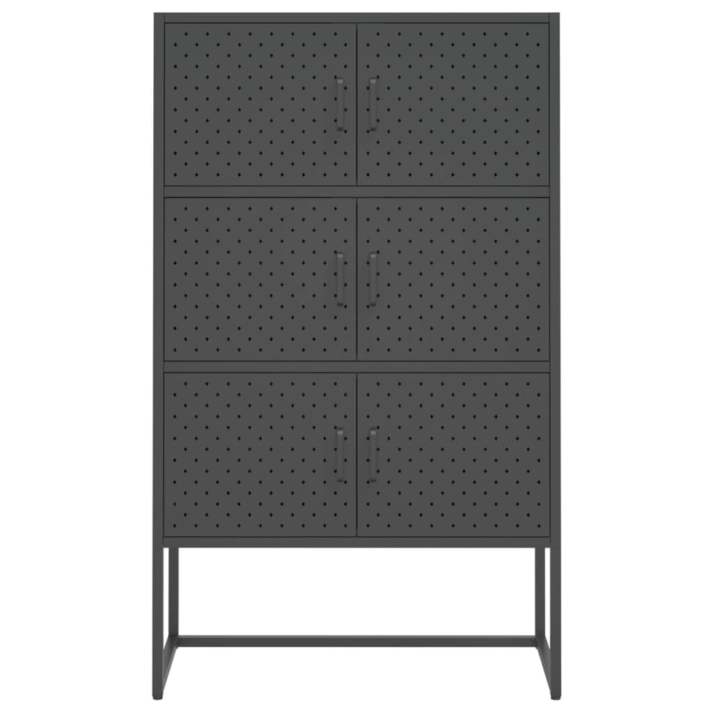 Buffet haut Anthracite 80x35x135 cm Acier - XIOS