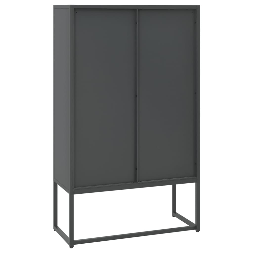 Buffet haut Anthracite 80x35x135 cm Acier - XIOS