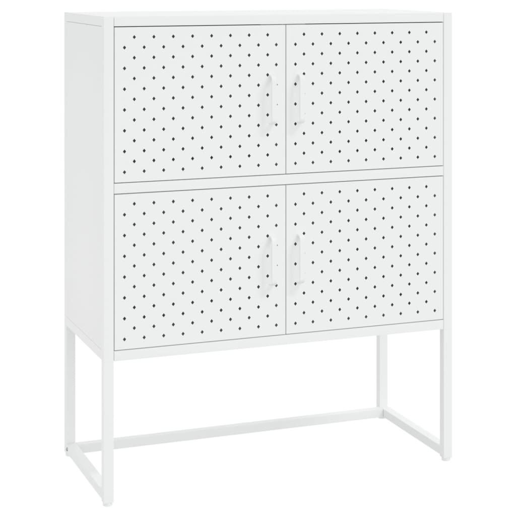 Buffet haut Blanc 80x35x100 cm Acier - XIOS