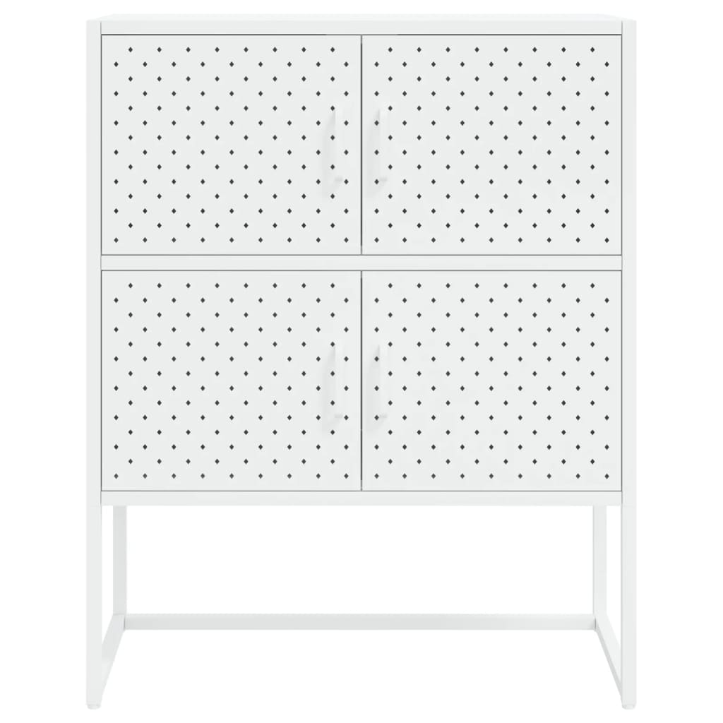 Buffet haut Blanc 80x35x100 cm Acier - XIOS