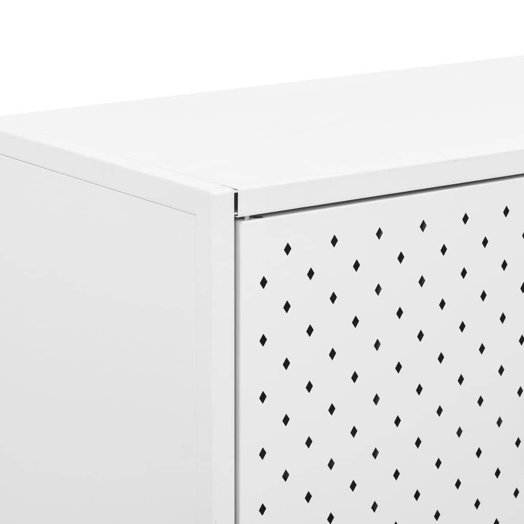 Buffet haut Blanc 80x35x100 cm Acier - XIOS