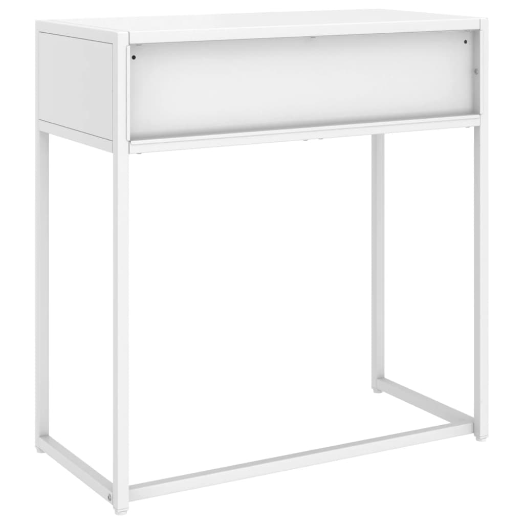 Table console Blanc 72x35x75 cm Acier