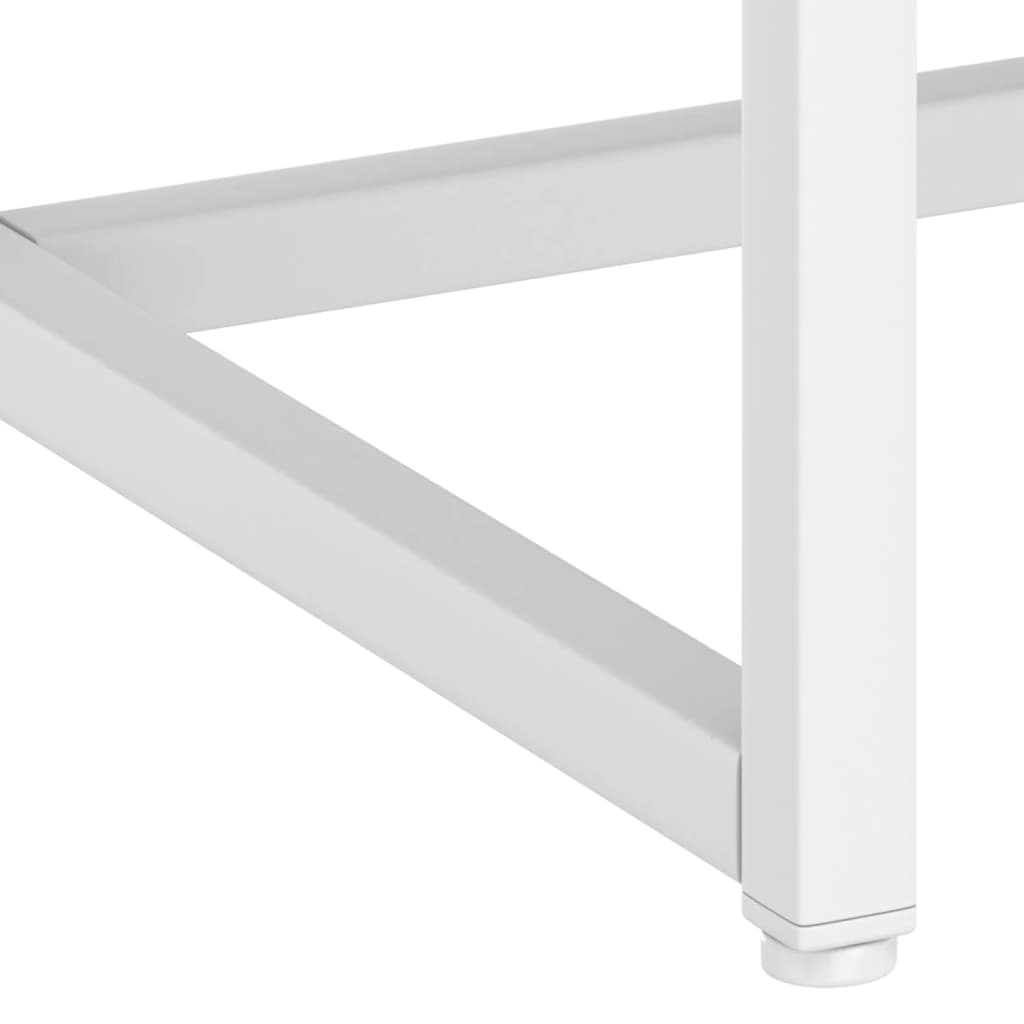 Table console Blanc 72x35x75 cm Acier