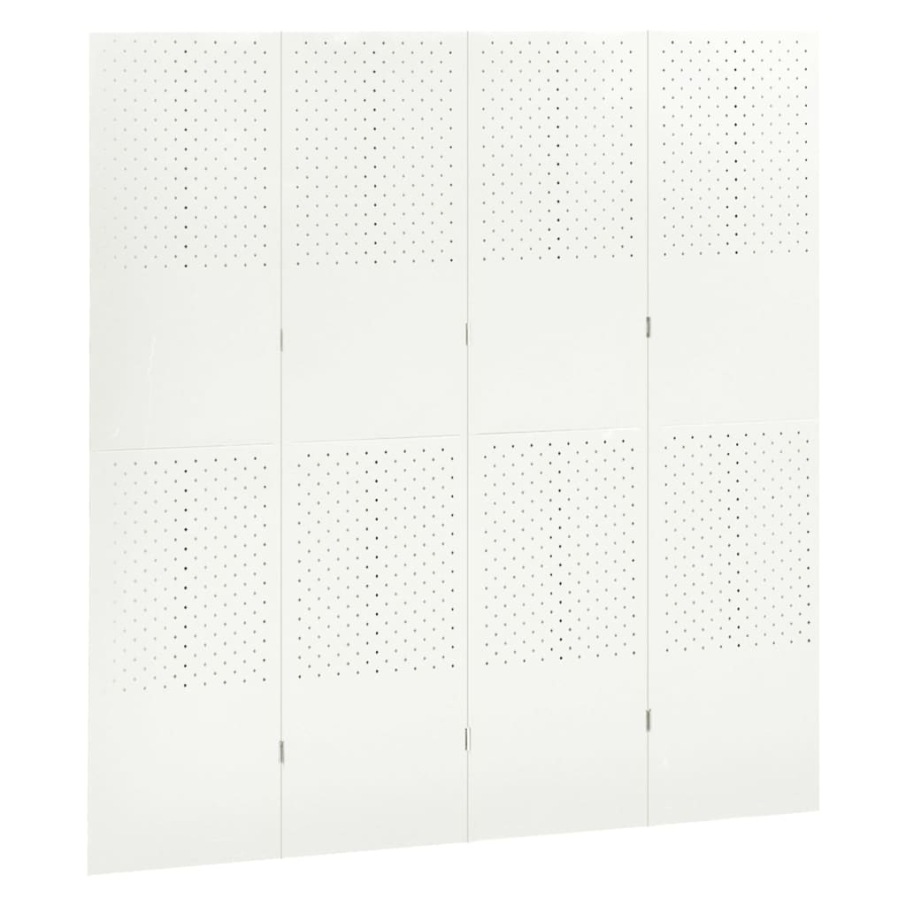 Cloison de séparation 4 panneaux Blanc 160x180 cm Acier - XIOS