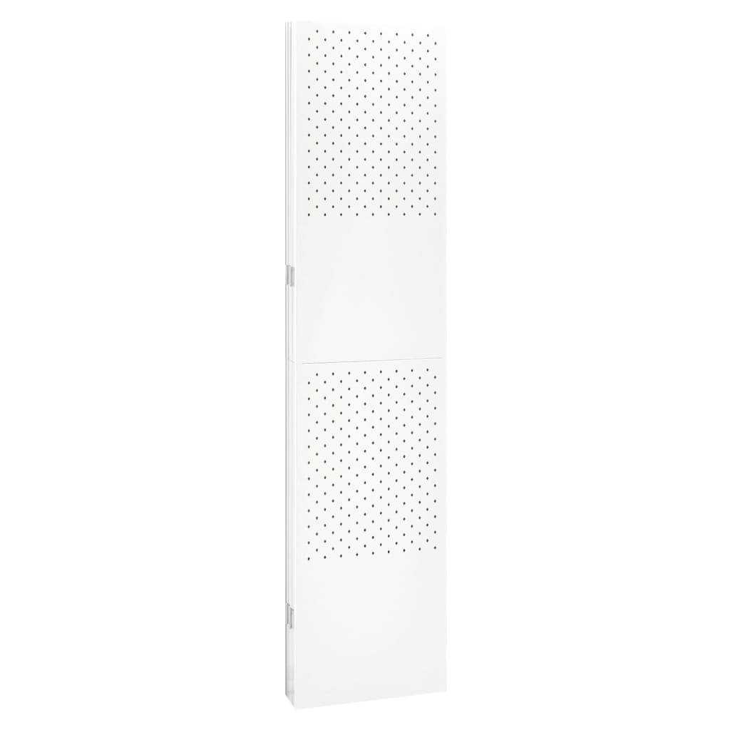 Cloison de séparation 5 panneaux Blanc 200x180 cm Acier
