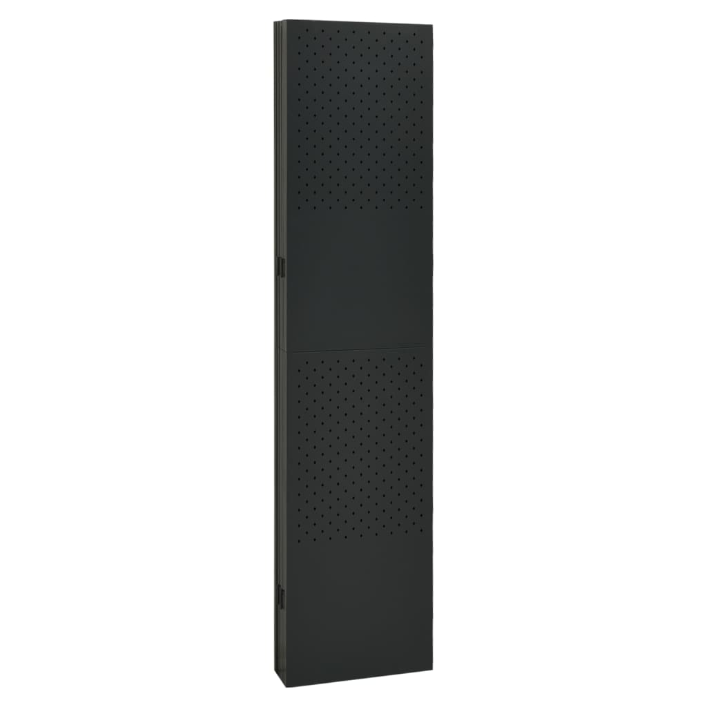 Cloison de séparation 6 panneaux Noir 240x180 cm Acier - XIOS